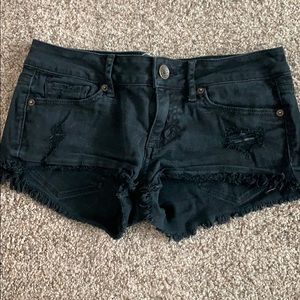 Black Jean Shorts